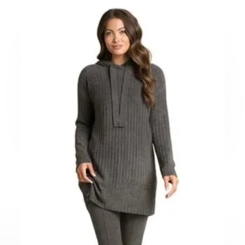 Barefoot Dreams CozyChic Lite Hoodie in Charcoal